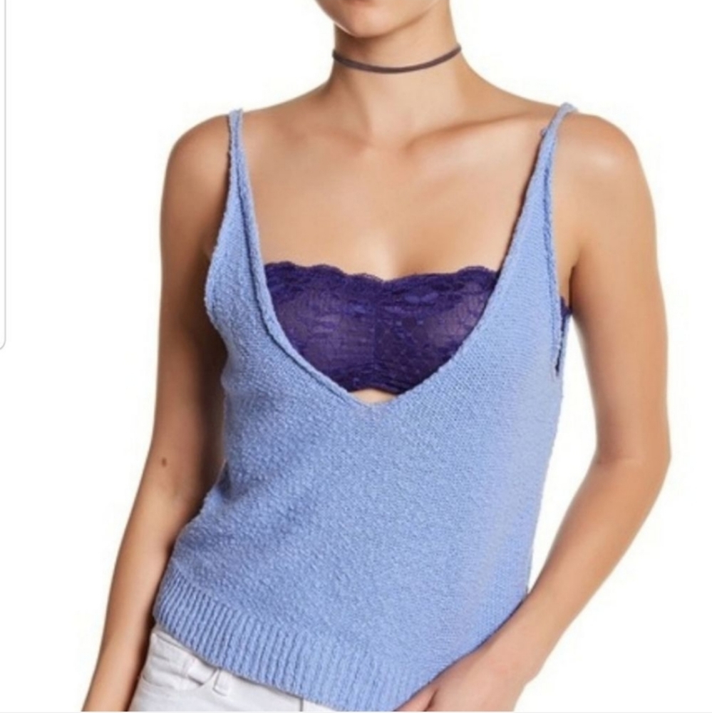 Free People Bandeau Lace Strappy Light Pink Sz Xs - Picture 4 of 4